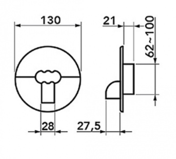 Flansa universala de finisare Tecnosystemi N1112200